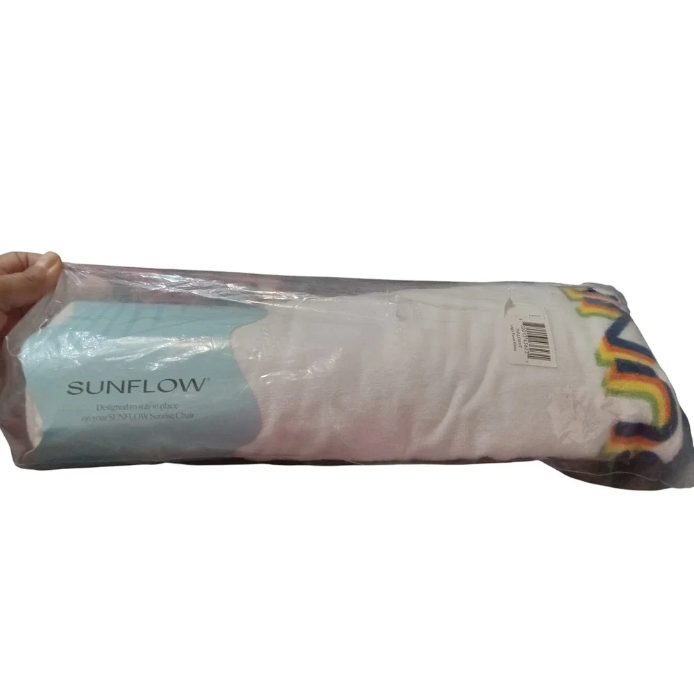 Sunflow Logo Towel White 100% Cotton Beach Towel for Sunrise Chair 27.5x55 NEW‎